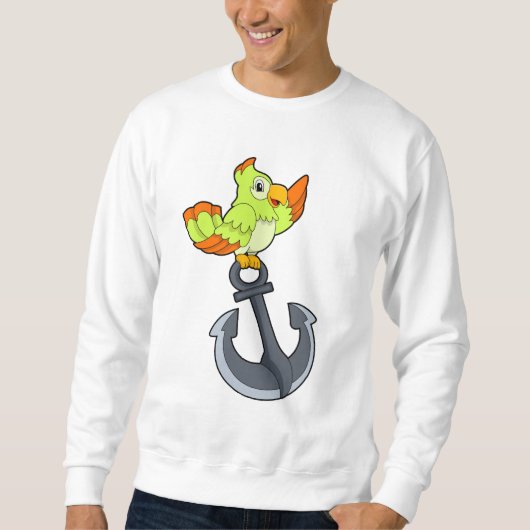 Sweatshirt Perroquet avec Ancre (Devant)
