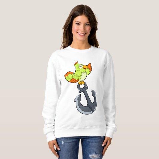 Sweatshirt Perroquet avec Ancre (Devant entier)