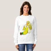 Sweatshirt Perroquet avec banane (Devant entier)