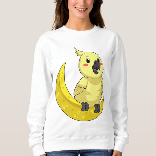 Sweatshirt Perroquet avec lune (Devant)