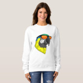 Sweatshirt Perroquet avec lunettes de soleil (Devant entier)