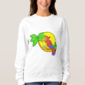 Sweatshirt Perroquet avec noix de coco (Devant)