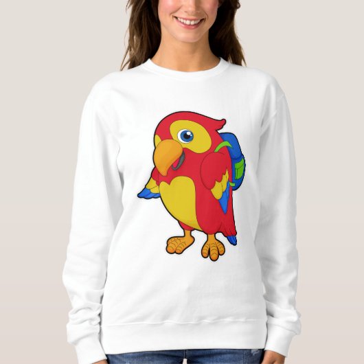 Sweatshirt Perroquet avec sac à dos (Devant)