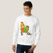 Sweatshirt Perroquet avec ver (Devant entier)