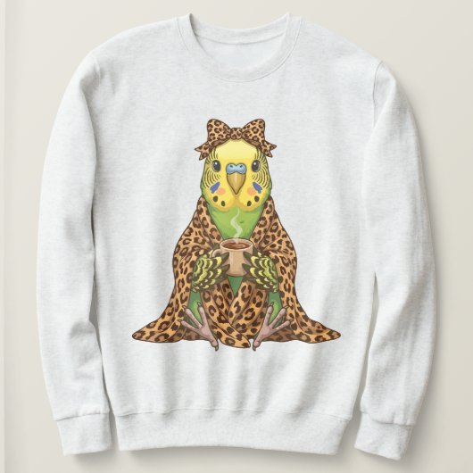 Sweatshirt Perroquet Confortable dans une Couverture à Imprim (Design devant)