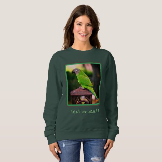 Sweatshirt Perroquet de pâte feuilletée personnalisé (Devant entier)