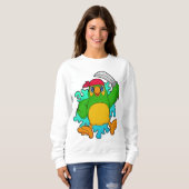 Sweatshirt Perroquet en pirate avec épée (Devant entier)
