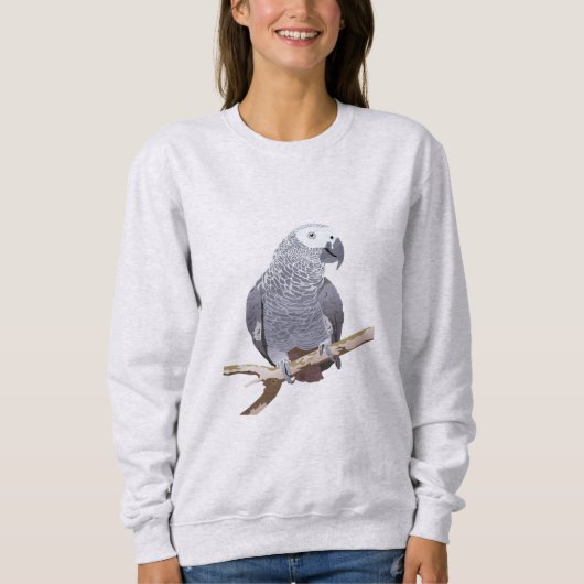 Sweatshirt Perroquet gris d'Afrique (Devant)