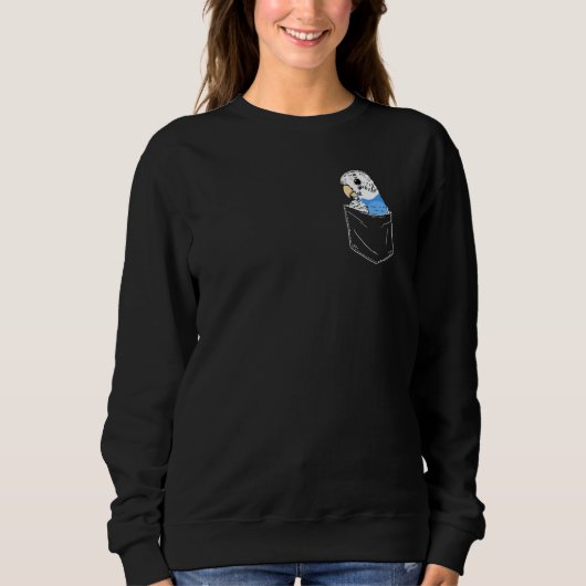 Sweatshirt Perroquet mignon dans une poche I Perruche ondulée (Devant)