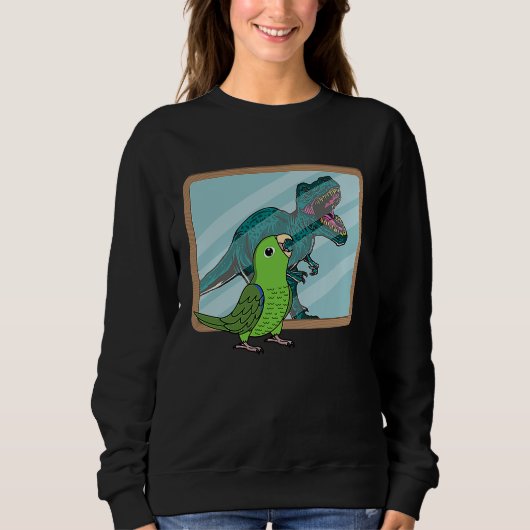 Sweatshirt Perroquet & Rex Réflexion I Perroquet vert (Devant)