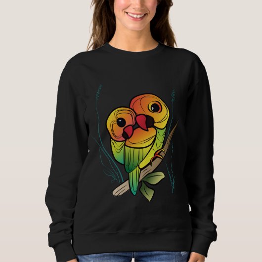 Sweatshirt Perroquets inséparables (Devant)