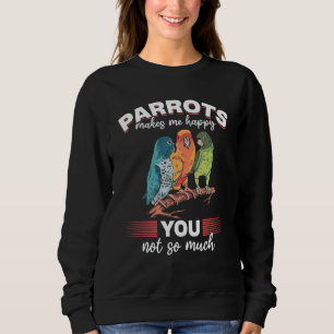 Sweatshirt Perroquets Me Rendent Heureux Toi Pas Tellement Pe