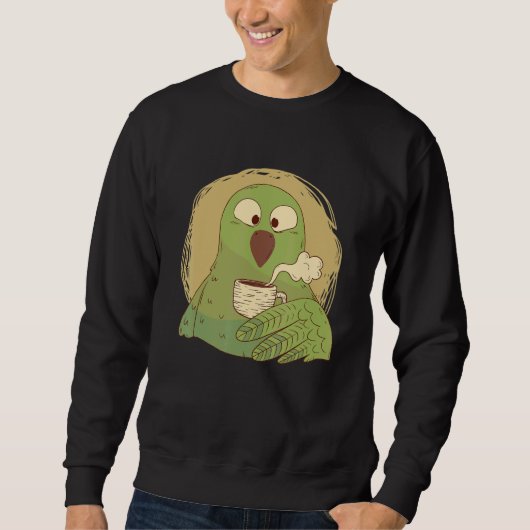 Sweatshirt Perruche à café (Devant)