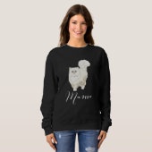 Sweatshirt Perse Chat Mama Chat Maman Chat Mama Présente Mome (Devant entier)
