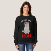 Sweatshirt Perse Chat Maman Mama Chat Propriétaire Funny Kitt (Devant entier)