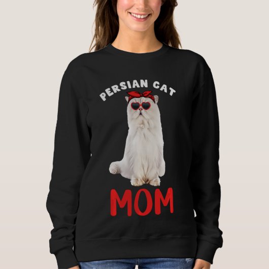 Sweatshirt Perse Chat Maman Mama Chat Propriétaire Funny Kitt (Devant)