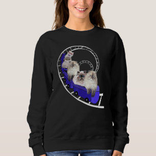Sweatshirt Perse Chats Rouler de chats Dessous de verre femme