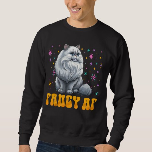 Sweatshirt Perse FANCY AF Funny Persian Chats Propriétaires (Devant)