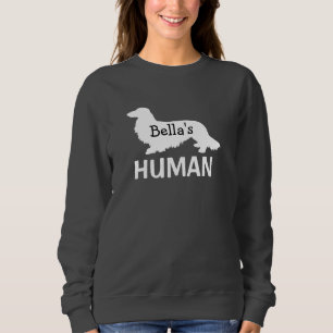 Sweatshirt Personalisé humain de Long Hair Dachshund