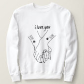 Sweatshirt Personalised  for couples, valentine's day  (Design devant)