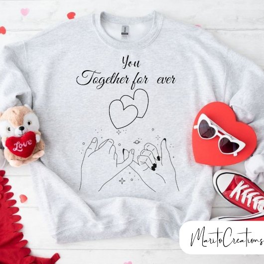 Sweatshirt Personalised Valentine's Day sweater for couples