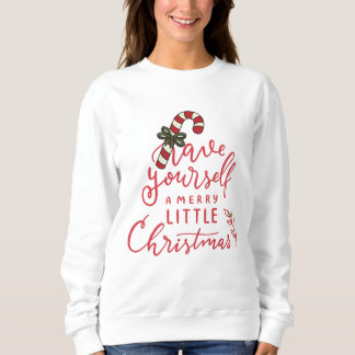 Sweatshirt Personalized Candy Cane Script Christmas 