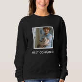 Sweatshirt Personalized Cute Cat Mom Photo Quote Custom Pet  (Devant)
