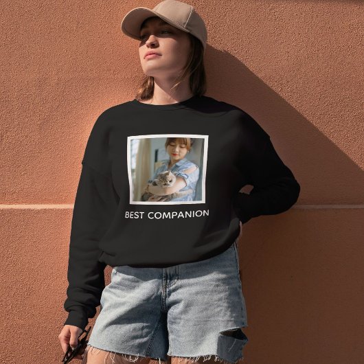 Sweatshirt Personalized Cute Cat Mom Photo Quote Custom Pet 