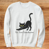 Sweatshirt Personalized Cute Funny Black Cat Pet Lovers Ash