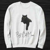 Sweatshirt Personalized Funny Black Cat Quote Pet Mom Ash