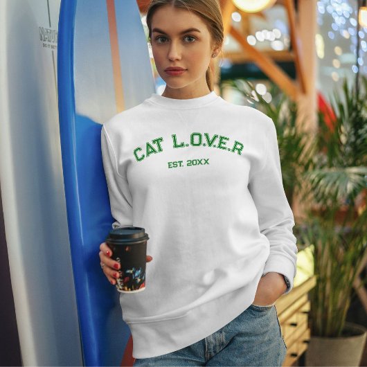 Sweatshirt Personalized Minimalist Stylish Cute Pet Cat Lover