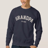 Sweatshirt Personalized New Grandpa Est Date Father's Day (Devant)