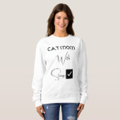Sweatshirt Personalized Pet Lover Black Script Funny Cat Mom (Devant entier)