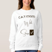 Sweatshirt Personalized Pet Lover Brown Script Funny Cat Mom (Devant)