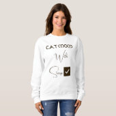 Sweatshirt Personalized Pet Lover Brown Script Funny Cat Mom (Devant entier)
