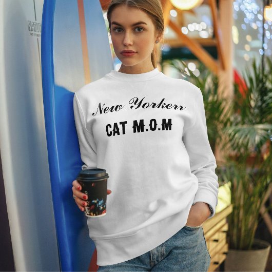 Sweatshirt Personalized Pet Lover Cat Mom Script City Name