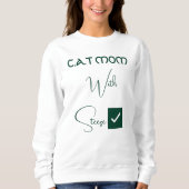 Sweatshirt Personalized Pet Lover Green Script Funny Cat Mom (Devant)