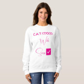 Sweatshirt Personalized Pet Lover Pink Script Funny Cat Mom (Devant entier)