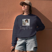 Sweatshirt Personalized Pet Lovers Photo Script Name Cat Mom