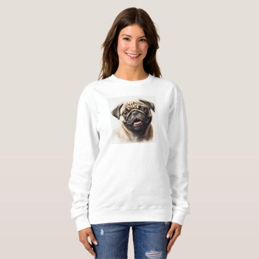 Sweatshirt Personalized Pet Photo Amoureux des chiens Keepsak (Devant entier)