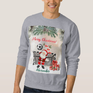 Sweatshirt Personalized Santa Soccer Christmas Santa Soccer
