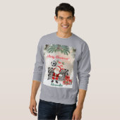 Sweatshirt Personalized Santa Soccer Christmas Santa Soccer (Devant entier)