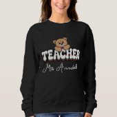 Sweatshirt Personalized teacher Retro style  design  (Devant)