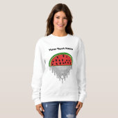 Sweatshirt Personalized Watermelon & Palestine T-shirt (Devant entier)