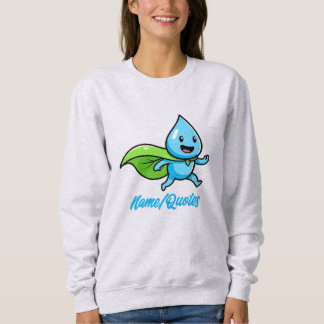 Sweatshirt Personnage de goutte d'eau de style de vie vert