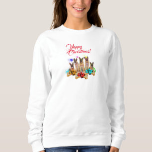 Sweatshirt Personnalisable Mignon Berger Allemand Noël Joyeux