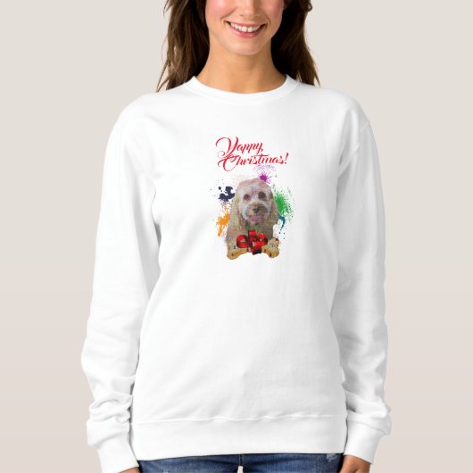 Sweatshirt Personnalisable mignonne Britanniques Bulldog Joye (Devant)