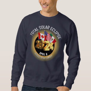 Sweatshirt Personnalisé 2024 TOTAL SOLAR ECLIPSE drapeaux Fam