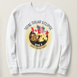 Sweatshirt Personnalisé 2024 TOTAL SOLAR ECLIPSE drapeaux Fam
