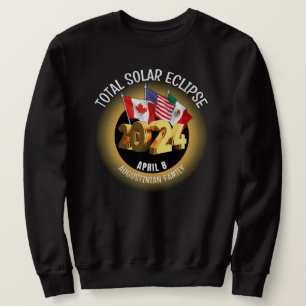 Sweatshirt Personnalisé 2024 TOTAL SOLAR ECLIPSE drapeaux Fam